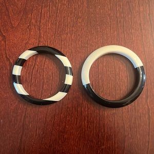 Talbots Bracelet Set of 2 Different Bracelets Black and White